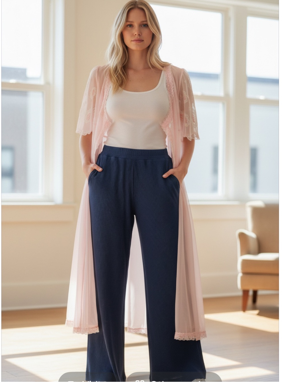 AMOUR VERT rib pants
